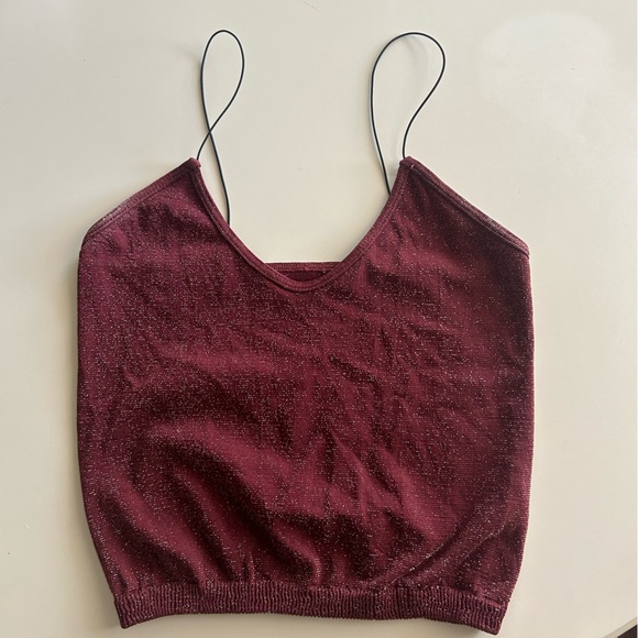 Free People sparkly red top! ❤️ - Picture 1 of 3